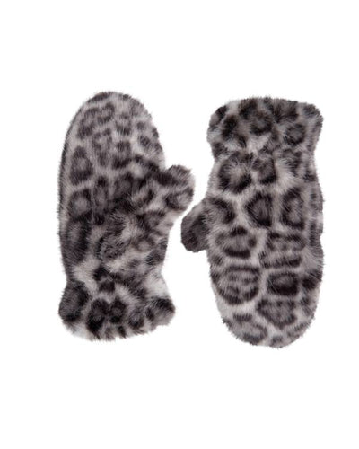 Black Colour Blaze Soft Mitten- Grey Leo