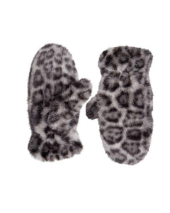 Black Colour Blaze Soft Mitten- Grey Leo