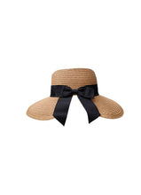 Black Colour Montebello Straw Hat - Natural