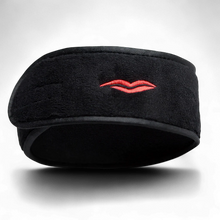 Donna May London Adjustable Spa Style Headband with Red Lip - Black