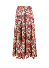 Black Colour Luna Maxi Frill Skirt - Vivid Rouge