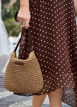 Black Colour Jodie Jute Bag - Khaki
