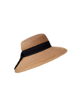 Black Colour Montebello Straw Hat - Natural