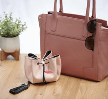 Donna May London Mini Makeup Bag Faux Leather Blush Pink