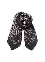 Black Colour Rani Leo Mini Scarf - Grey