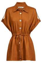 Eb&Ive Miramar Tie Shirt - Caramel