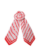 Black Colour Bindy Mini Scarf - Red Stripe