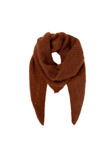 Black Colour Dell Knitted Mini Scalf- Camel