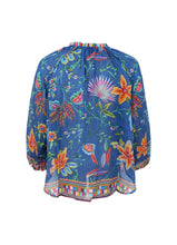 Black Colour Art Blouse - Denim Blue