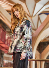 Black Colour Filora Blouse- Plum Flower