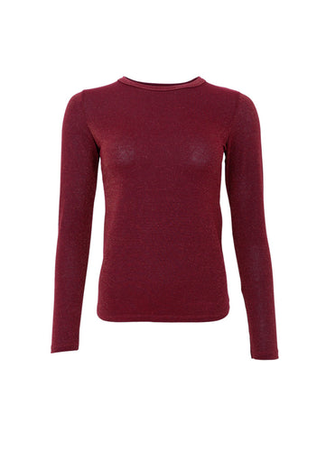 Black Colour Faye Lurex Blouse - Plum