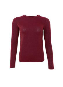Black Colour Faye Lurex Blouse - Plum