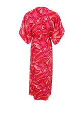 Black Colour Luna Long V-Neck Dress - Epic Pink
