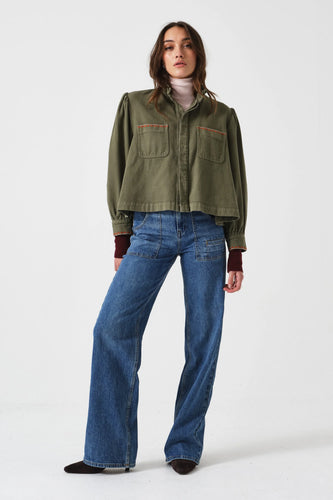 Seventy + Mochi Ziggy Cropped Jacket - Khaki