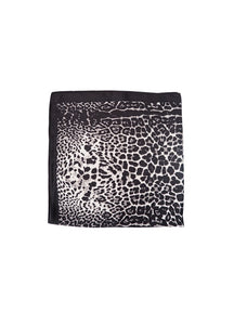 Black Colour Rani Leo Mini Scarf - Grey
