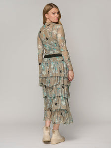 Nu Denmark Ovine Skirt - Pale Army Mix