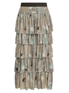 Nu Denmark Ovine Skirt - Pale Army Mix
