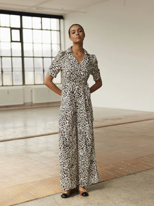 Sofie Schnoor Leopard Print Jumpsuit - Brown & Cream