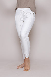 Suzy D Vegan Leather Leggings - Black/White