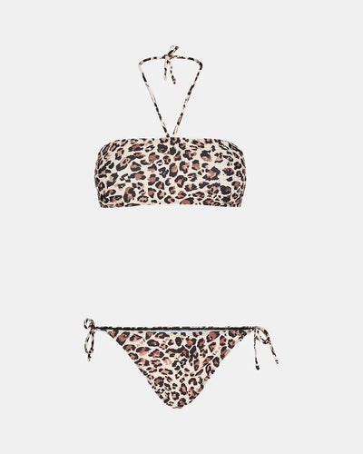 Sofie Schnoor Leopard Print Bikini - Brown & Cream