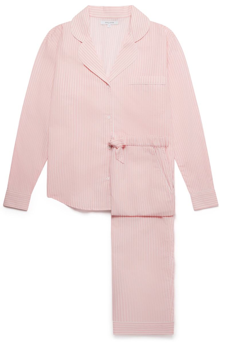 Myza Organic Cotton Pyjamas - Pink & White Stripe